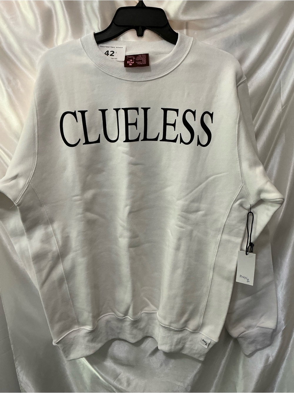 NWT Praying Clueless Crewneck Oversized Sweatshirt Unisex Medium
